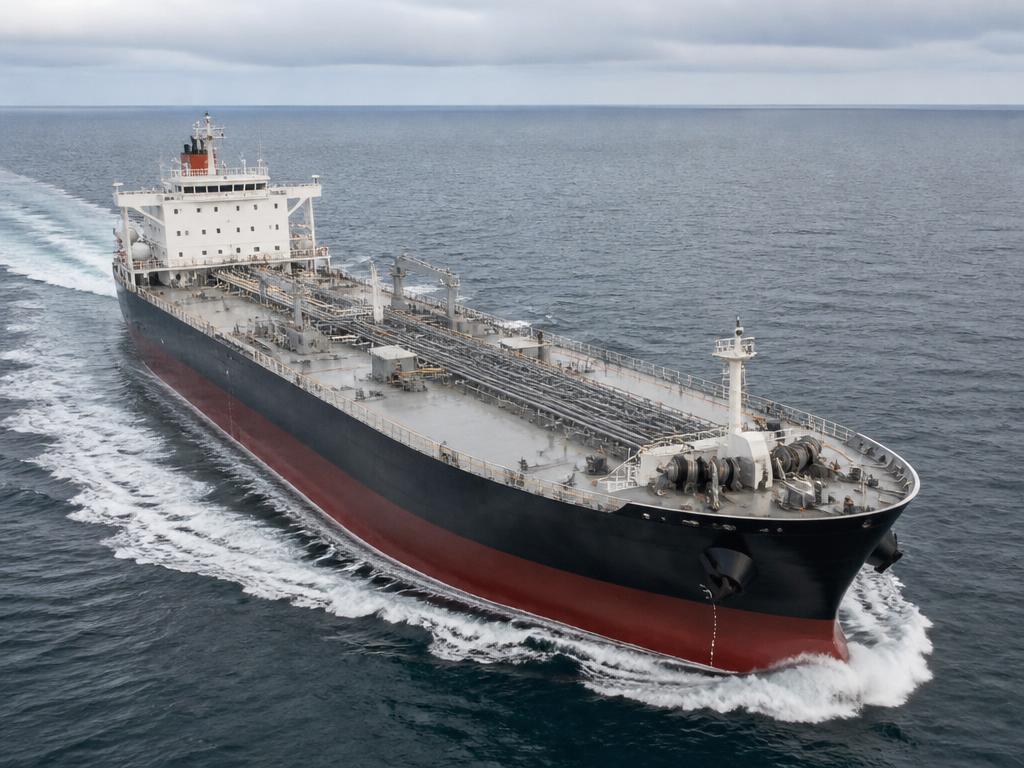 Product tanker under way on the open sea